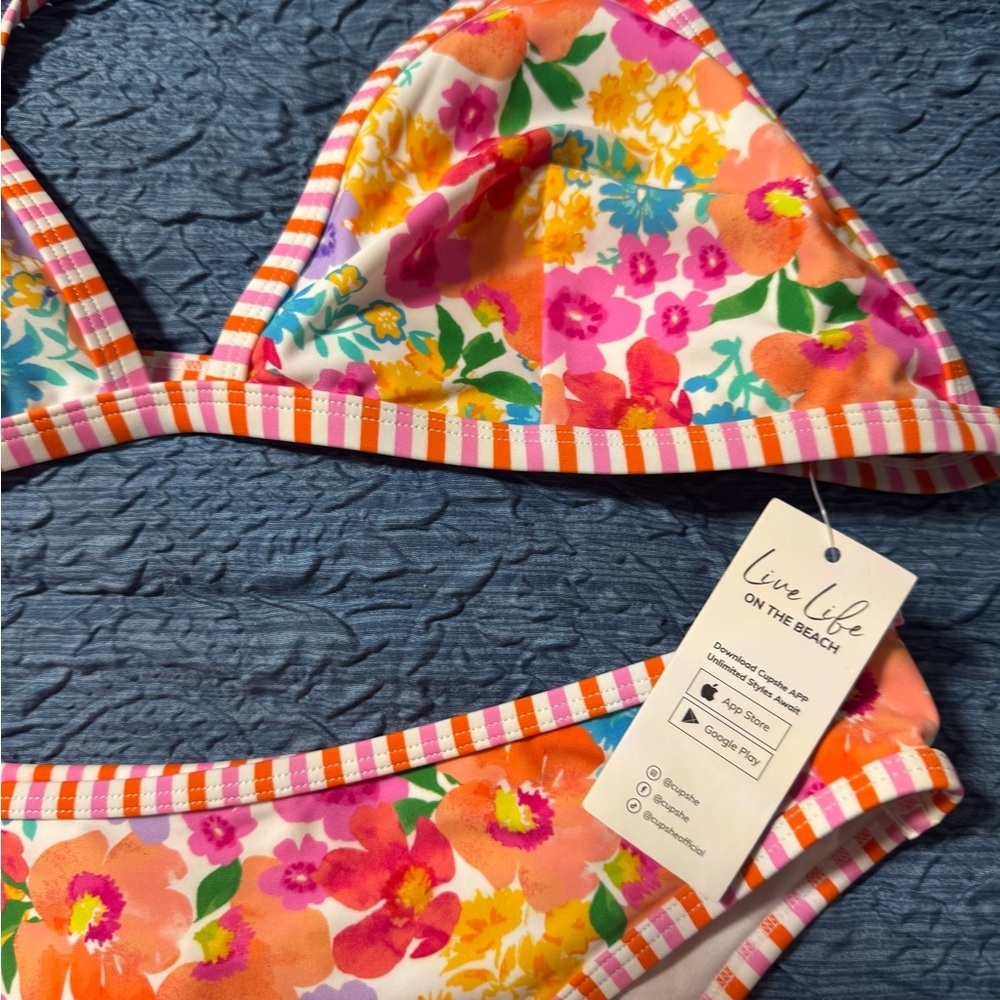 Cupshe Vibrant Multicolor Floral Bikini - Picture 4 of 7